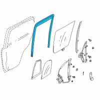 OEM Chevrolet Tracker Run, Rear Door Glass, RH (On Esn) Diagram - 30021428