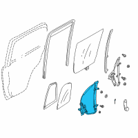 OEM 2004 Chevrolet Tracker Rear Passenger Side Power Window Regulator (On Esn) Diagram - 30021425