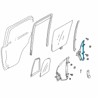 OEM 2002 Chevrolet Tracker Window Regulator Diagram - 30021424