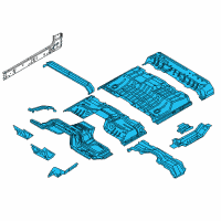 OEM 2016 Ford F-350 Super Duty Floor Pan Assembly Diagram - BC3Z-2611000-A