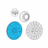 OEM Dodge Charger Wheel Cover Diagram - ZY74ZDJAC