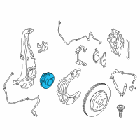 OEM 2015 BMW X3 Wheel Hub With Bearing, Front Diagram - 31-20-6-868-480