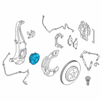 OEM 2015 BMW 528i Wheel Hub With Bearing, Front Diagram - 31-20-6-868-480
