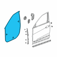 OEM 2020 Acura RDX Weatherstrip, Front Right Door Diagram - 72310-TJB-A01