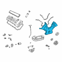 OEM 2000 Lincoln LS Front Cover Diagram - XW4Z-6019-CE