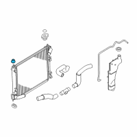 OEM Nissan Sentra Mounting Rubber-Radiator, Upper Diagram - 21506-AX600