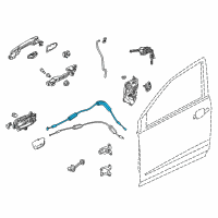 OEM 2012 Honda CR-V Cable, Front Inside H Diagram - 72131-T0A-A01