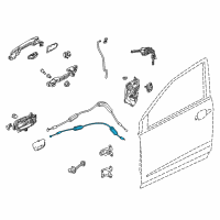 OEM 2016 Honda CR-V Cable, Rear Front Door Lock Diagram - 72133-T0A-A11