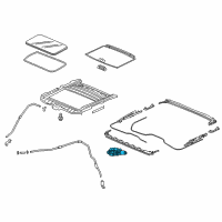 OEM 2017 Honda Pilot Motor Assy., Sunroof Diagram - 70450-TG7-A31