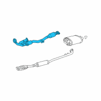 OEM 2005 Toyota Camry Converter & Pipe Diagram - 17410-0A340