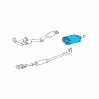 OEM Lexus ES300 Exhaust Tail Pipe Assembly Diagram - 17440-20200