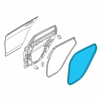 OEM 2016 Hyundai Sonata Weatherstrip-Rear Door Body Side LH Diagram - 83110-C1001-TRY