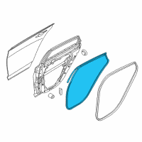 OEM 2016 Hyundai Sonata Weatherstrip Assembly-Rear Door Side LH Diagram - 83130-C1000