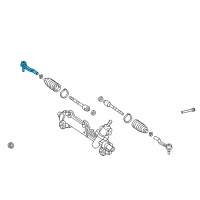 OEM 2012 Lexus ES350 End Sub-Assembly, Tie Rod Diagram - 45460-09050