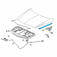 OEM 2021 Cadillac XT5 Support Cylinder Diagram - 23186608