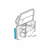 OEM 2003 Jeep Wrangler WEATHERSTRIP-Glass Channel Run Diagram - 55395174AA