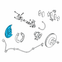 OEM 2014 Nissan Sentra Plate Assembly-Back Rear Brake RH Diagram - 44020-EM10B