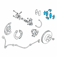 OEM 2019 Nissan Sentra Hardware Kit-Rear Disc Brake Pad Diagram - D4080-JA01D