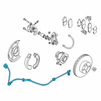 OEM Nissan Sentra Sensor Assy-Antiskid, Rear Diagram - 47900-3DA0A