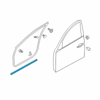 OEM 2010 Infiniti FX50 Seal-Front Door Parting, LH Diagram - 80839-1CA3A