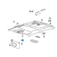 OEM 2017 Ford F-150 Visor Bracket Diagram - FL3Z-1504132-AC