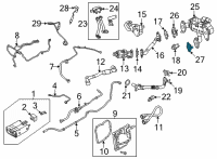 OEM 2021 Ford Bronco Sport EGR Cooler Gasket Diagram - K2GZ-9D476-B