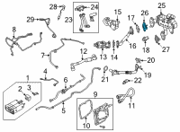 OEM Ford Bronco EGR Cooler Gasket Diagram - K2GZ-9D476-A