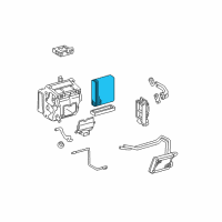 OEM 2002 Toyota RAV4 Evaporator Core Diagram - 88501-42080