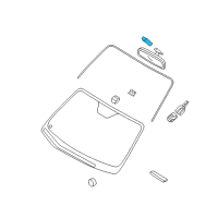 OEM 2010 Hyundai Santa Fe Cover-Rear View Inside Mirror Diagram - 85130-3J000