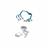 OEM 2005 Ford Expedition Plug Wire Set Diagram - 5L1Z-9D930-BA