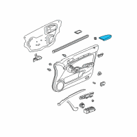 OEM Acura TSX Armrest Assembly, Right Front Door (Graphite Black) (Leather) Diagram - 83502-SEA-J31ZA