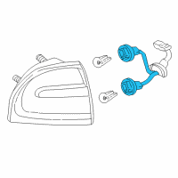 OEM Pontiac Socket Asm-Tail Lamp, T/S & Stop Lamp(W/Cable) Diagram - 12083006