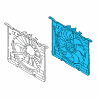 OEM 2022 BMW 530i xDrive FAN HOUSING WITH FAN Diagram - 17-42-7-953-401