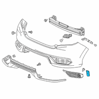 OEM Honda Civic Reflector Assy., L. RR. Diagram - 33555-TBA-A01