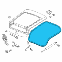 OEM Honda CR-Z Weatherstrip, Tail Gate Diagram - 74440-SZT-G02