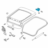 OEM 2014 Honda Insight Hinge, Tailgate Diagram - 68210-TM8-A03ZZ