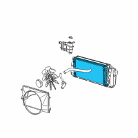 OEM 2003 Ford F-150 Radiator Assembly Diagram - F75Z-8005-GA