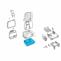 OEM 2003 Pontiac Aztek Pad Asm, Rear Seat Cushion LH Diagram - 88895042