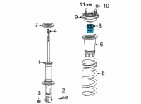 OEM 2021 GMC Yukon Strut Bumper Diagram - 84684007