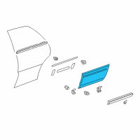 OEM 2001 Lexus RX300 Moulding, Rear Door, Outside RH Diagram - 75741-48900-D3