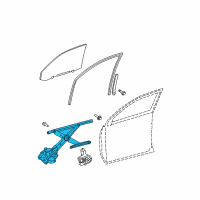 OEM 2010 Toyota Highlander Window Regulator Diagram - 69802-0E051