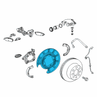 OEM 2020 Chevrolet Tahoe Backing Plate Diagram - 22775568