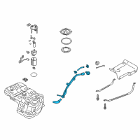 OEM 2016 Hyundai Santa Fe Sport Filler Neck & Hose Assembly Diagram - 31030-4Z000