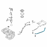 OEM 2018 Hyundai Santa Fe Sport Band Assembly-Fuel Tank LH Diagram - 31210-4Z000