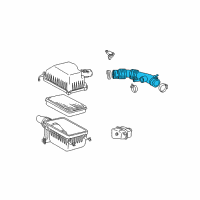 OEM Toyota Tundra Hose, Air Cleaner Diagram - 17881-62140