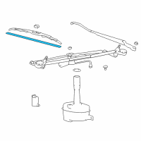 OEM 1999 Hyundai Sonata Wiper Blade Rubber Assembly(Drive) Diagram - 98351-38000