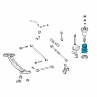 OEM 2000 Lexus ES300 Spring, Coil, Rear Diagram - 48231-AA070