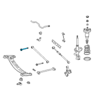 OEM Toyota Celica Rear Lateral Arm Bolt Diagram - 90109-A0027