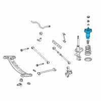 OEM 2000 Lexus ES300 Support Assy, RR Sus Diagram - 48750-06050