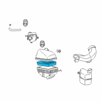 OEM 1999 Toyota Avalon Filter Element Diagram - 17801-03010